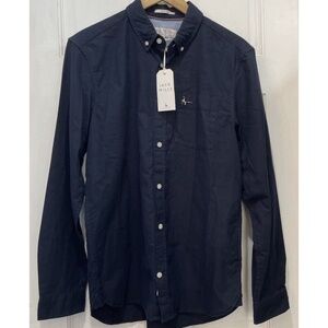 Jack Wills Wadsworth Slim Fit Navy Oxford Shirt Men’s XS
